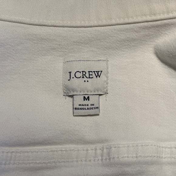 J. Crew Factory Classic White Denim Jacket - Picture 4 of 4